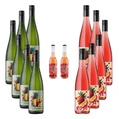 Das Große Weinpaket (12 Flaschen + 2 Schorlen GRATIS) 🍓🍍