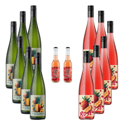Das Große Weinpaket (12 Flaschen + 2 Schorlen GRATIS) 🍓🍍